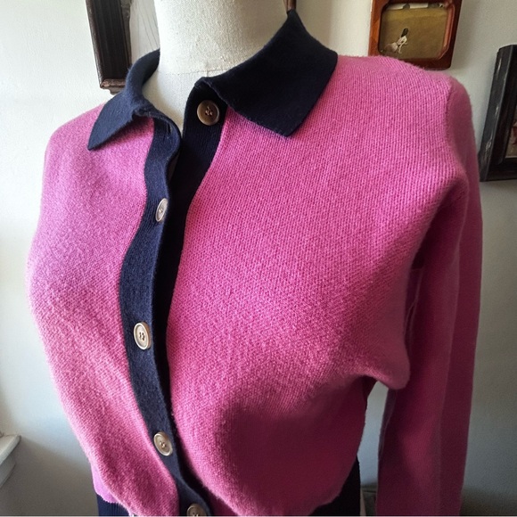 Anthropologie Maeve Cardigan Pink and Navy XS - Picture 10 of 15